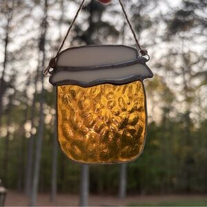 Jam Jar Stained Glass Suncatcher